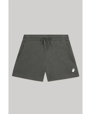Alix Ghost Midweight Washed Fleece Shorts - Gray