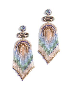 Deepa Gurnani Ishani Beaded Drop Earrings - Blue