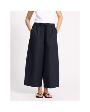Albaray Drawstring Waist Barrel Leg Trouser - Blue