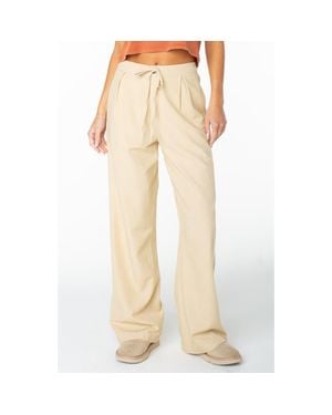 Roxy Mavericks Pleated Wide Leg Pants - Natural