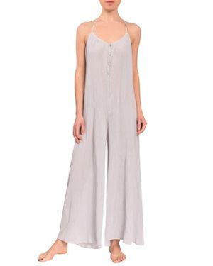 EVERYDAY RITUAL Kaitlyn Wide Leg Sleep Jumpsuit - Multicolor
