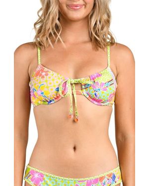 Citrus Across Underwire Bikini Top - Yellow