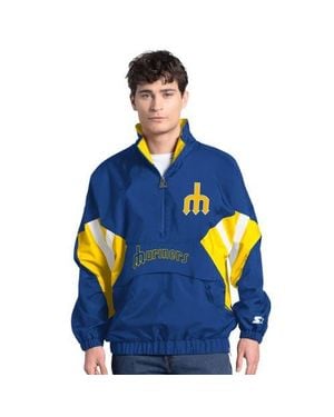 Starter Seattle Mariners Cooperstown Chief Half-Zip Pullover - Blue
