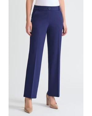 Kasper Pull-On Flare Pants - Blue