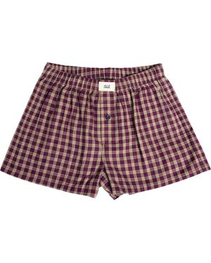 Oddli Plaid Boxers - Red
