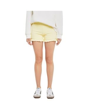 Grey Lab Ruffle High Waist Bike Shorts - Yellow