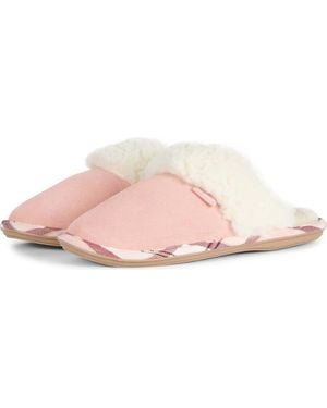 Barbour Lydia Faux Fur Slipper - Pink