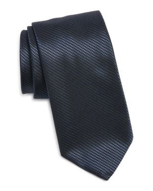Canali Neat Silk Tie - Blue