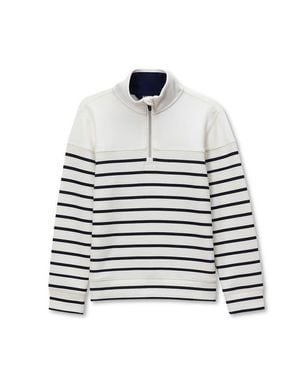 Lands' End Boys Half Zip Pullover - White