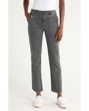 Madewell Garment Dyed Slim Straight Leg Utility Pants - Gray