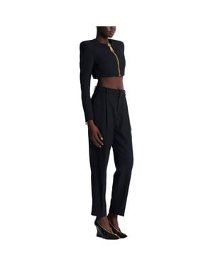 Balmain Cropped Jacket - Black