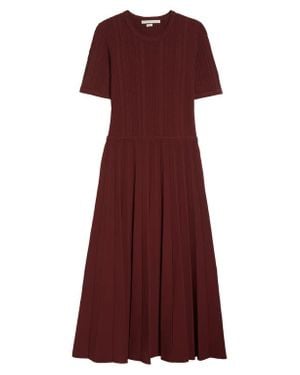 Jason Wu Cable Stitched Knit Midi Dress - Red