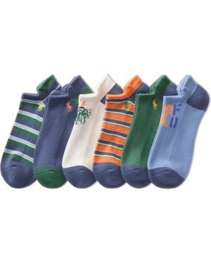 Polo Ralph Lauren Assorted 6-Pack Surf Low No-Show Socks - Blue