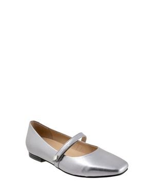 Trotters Hazel Mary Jane Flat - White