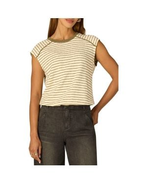 Wit & Wisdom Stripe Scoop Neck Knit Top - Multicolor