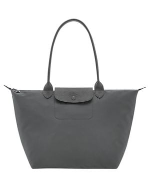Longchamp Large Le Pliage One Nylon Shoulder Tote - Black