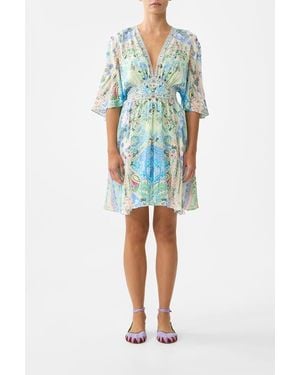CAMILLA Short Waisted Dress - Blue