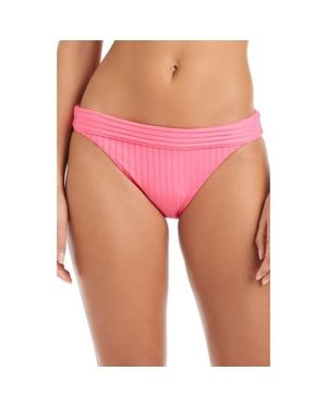 Sanctuary Banded Rib Hipster Bikini Bottoms - Pink