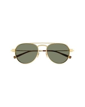Saint Laurent 54Mm Aviator Sunglasses - Green