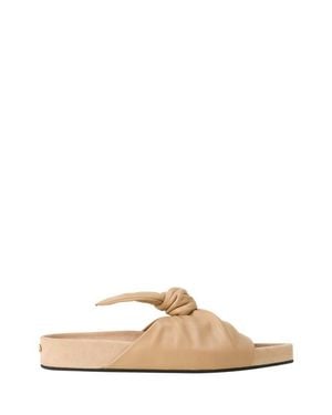 Lanvin Cocoon Flat Leather Mule - Natural