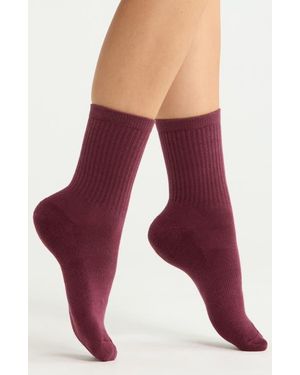 Nordstrom Everyday 3-Pack Demi Crew Socks - Red