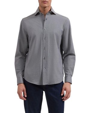 Bugatchi Devon Ooohcotton Button-Up Shirt - Gray
