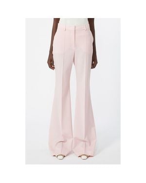 Sportmax Hangar Virgin Wool Flare Leg Pants - Pink