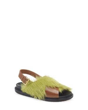 Marni Fussbett Crisscross Slingback Sandal - Yellow