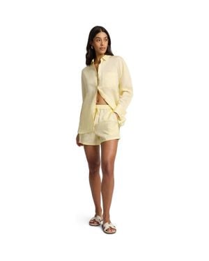 Onia Air Linen Elastic Drawstring Short - Yellow