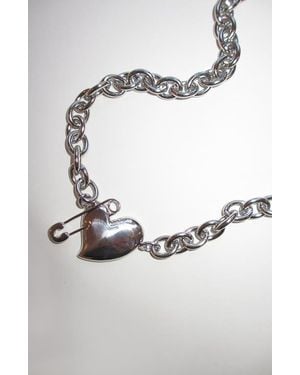 RIMOR JEWELRY Pin Through My Heart Chain - Metallic