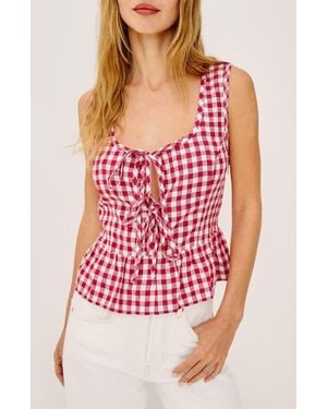 Rails Jonah Check Tank - Red