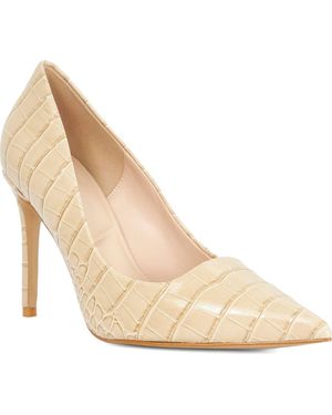 Dune Assured Pointed Toe Pump - Natural