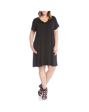Karen Kane Quinn Pocket Shift Dress - Black