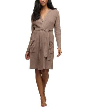 Barefoot Dreams Cozychic Lite Ribbed Robe - Brown