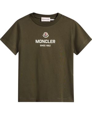 Moncler Kids' Logo Patch Graphic T-Shirt - Green