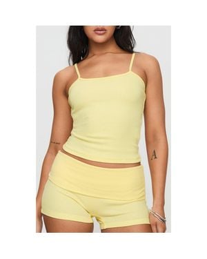 Princess Polly Baseline Square Neck Camisole - Yellow