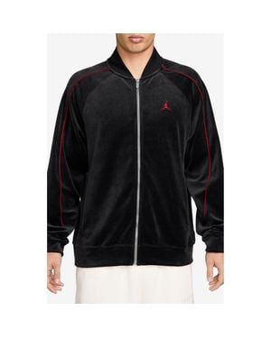 Nike Jumpman Embroidered Velour Track Jacket - Black