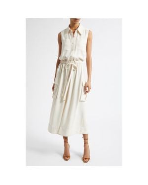 Ramy Brook Payton Sleeveless Shirtdress - Natural
