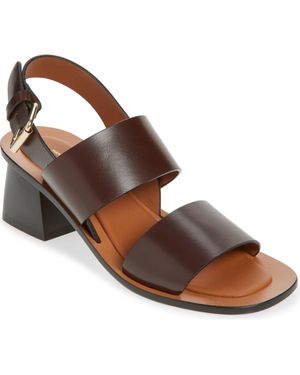 Mansur Gavriel Double Strap Slingback Sandal - Brown