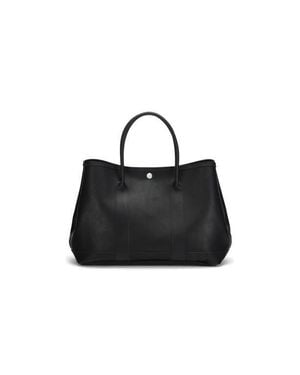 EZRA ARTHUR Audrey Velvet Leather Tote Bag - Black