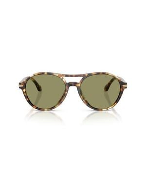Giorgio Armani 55Mm Round Sunglasses - Green
