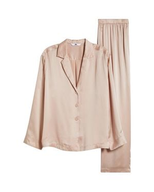 Lunya Washable Silk Pajamas - Natural