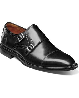 Stacy Adams Boswell Double Monk Strap Shoe - Black