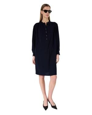 Gerard Darel Rosine Belted Shirt Dress - Blue