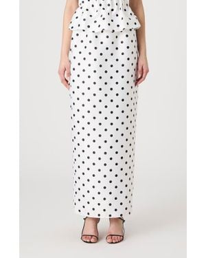 French Connection Polka Dot Maxi Skirt - White