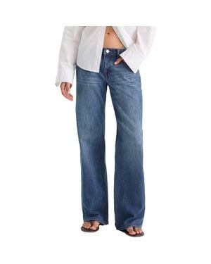 GOOD AMERICAN Low Rise Loose Jeans - Blue
