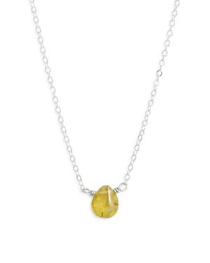 Nashelle Birthstone Pendant Necklace - White