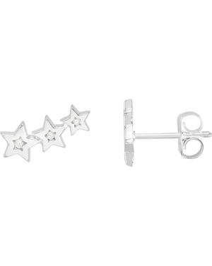 Estella Bartlett Cubic Zirconia Star Ear Crawlers - Metallic