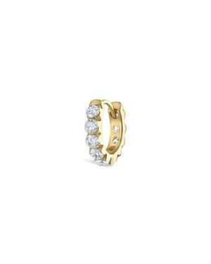 Maria Tash Single Diamond Eternity Hoop Earring - White