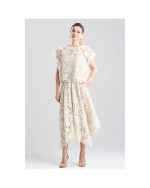 Natori Crochet Lace Square Top - White